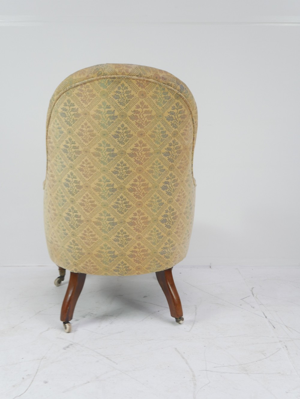 19thC Buttoned Upholstered Armchair View IV