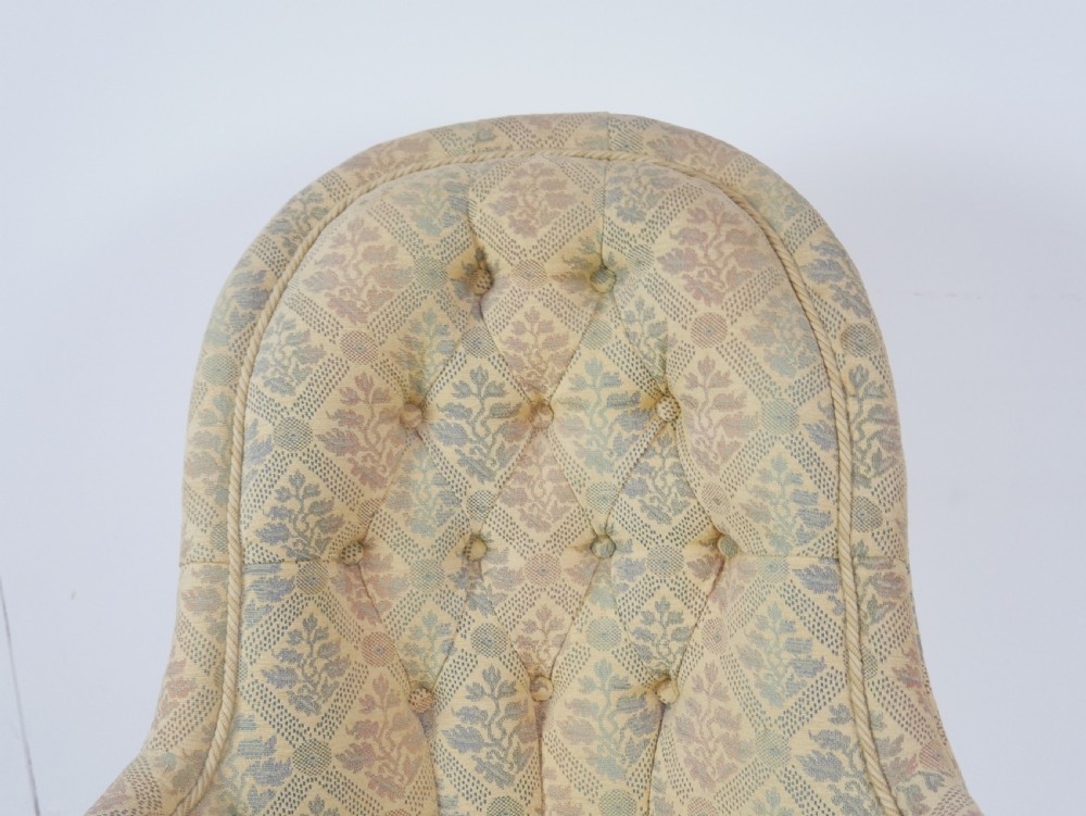 19thC Buttoned Upholstered Armchair View VI