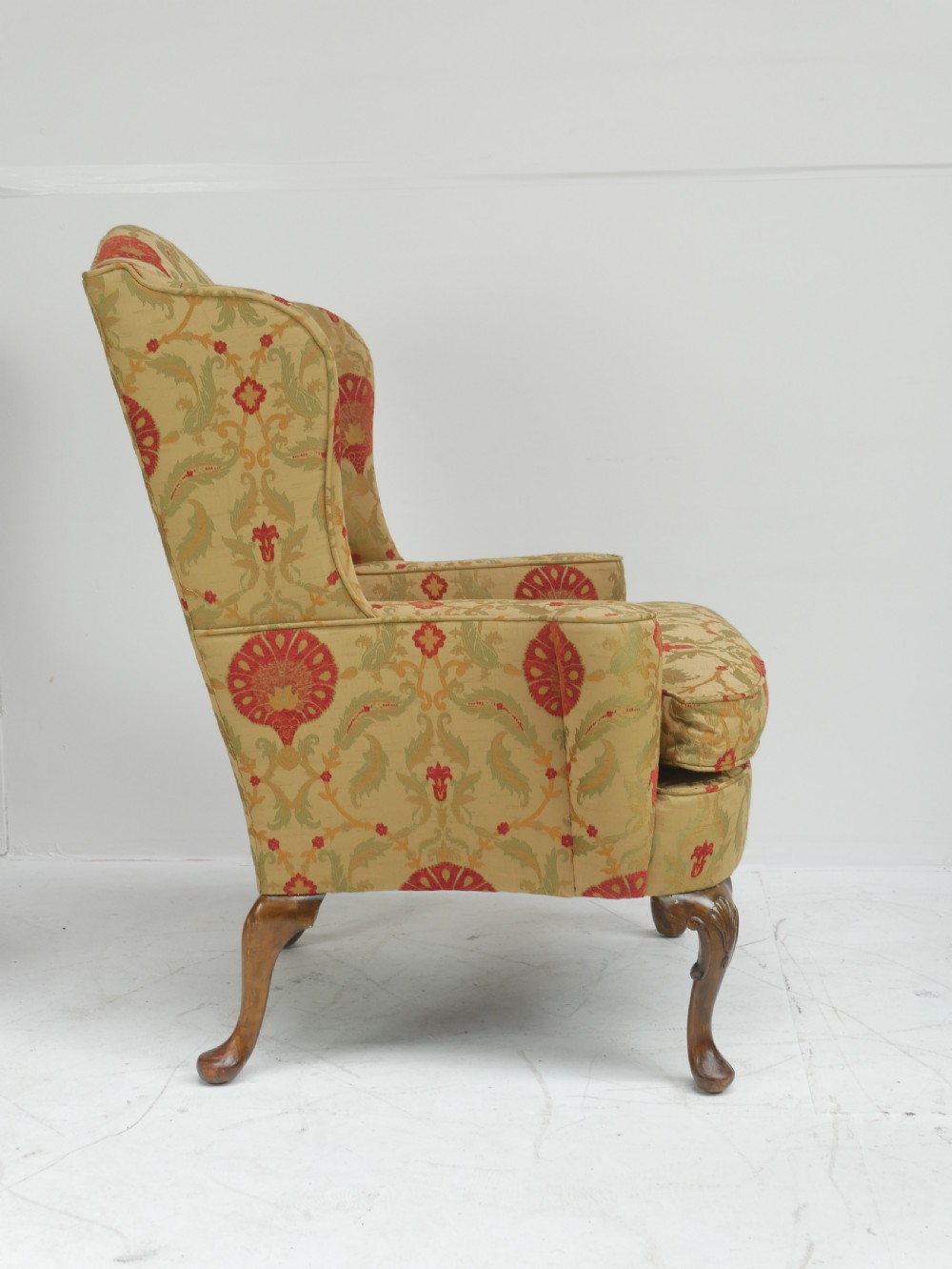 A Pair of 19th century walnut wing armchairs. View V