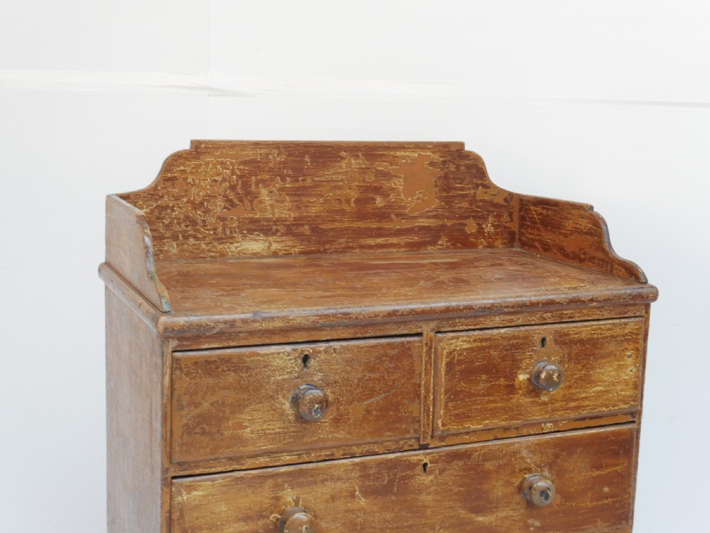 19thC Painted  Chest of Drawers View IV