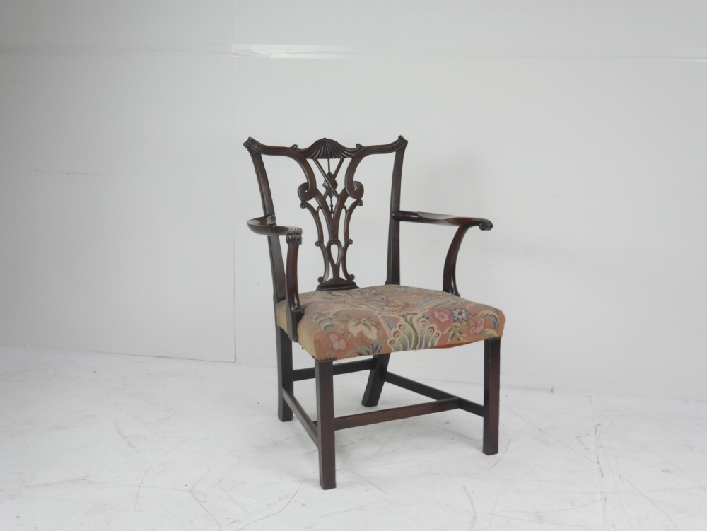 Scottish 18thC Needlepoint Armchair