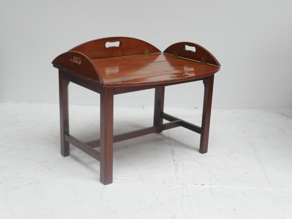 19th century Butlers Tray on later stand View II