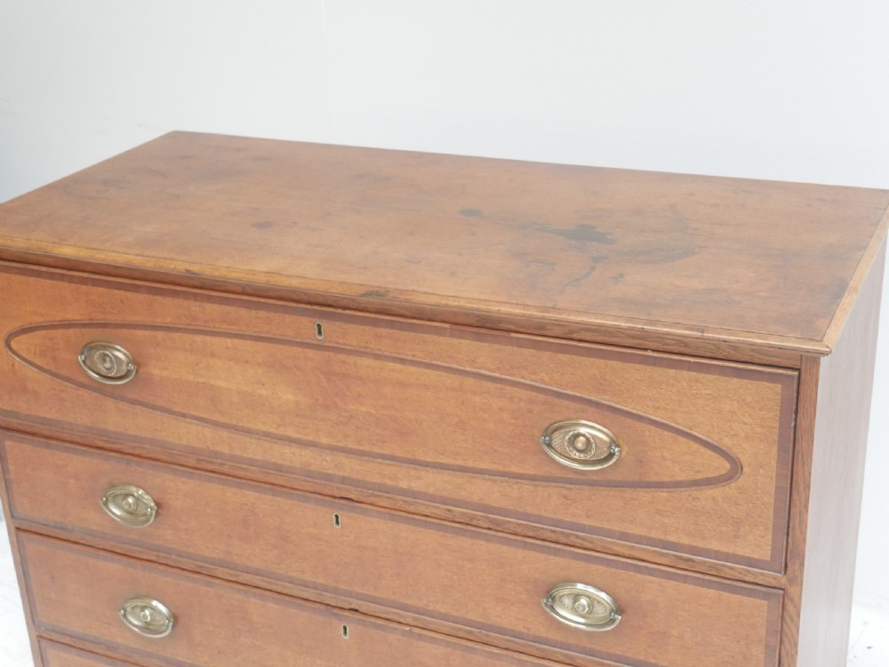 Georgian Oak Secretaire Chest of Drawers View III