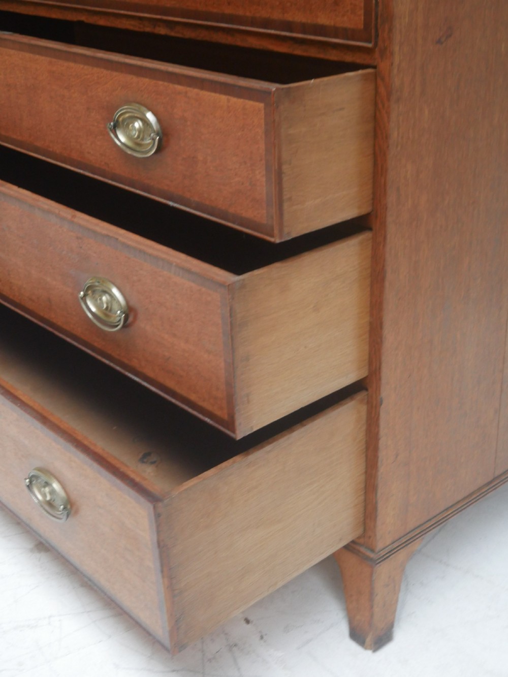 Georgian Oak Secretaire Chest of Drawers View IV