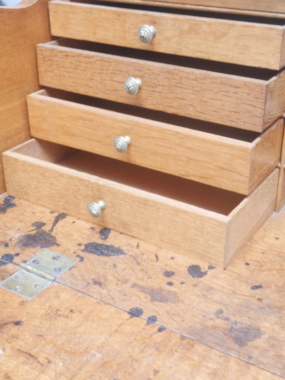 Georgian Oak Secretaire Chest of Drawers View VI
