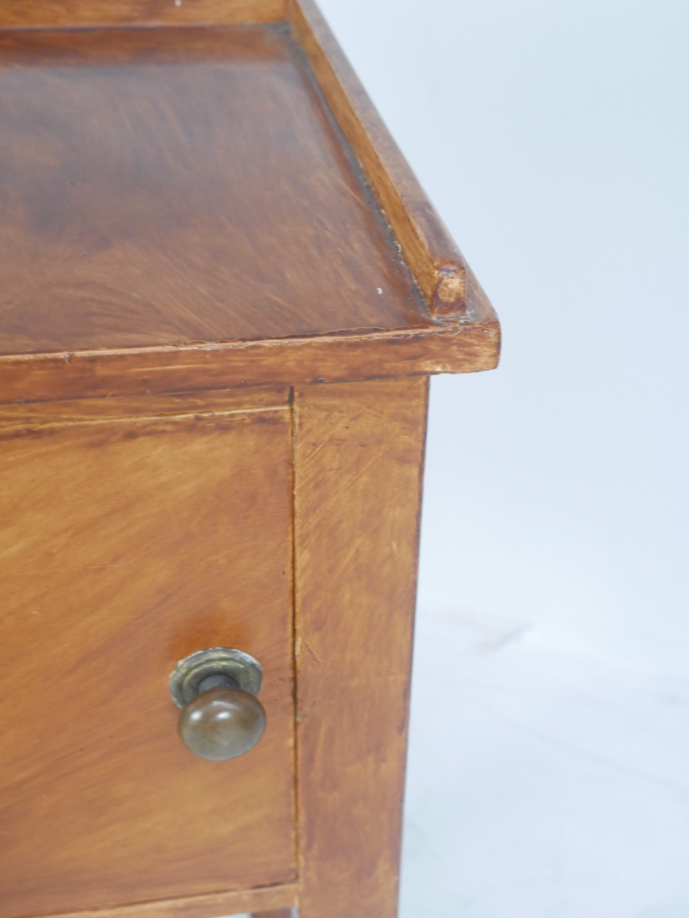 19thC Painted Bedside Cabinet View V