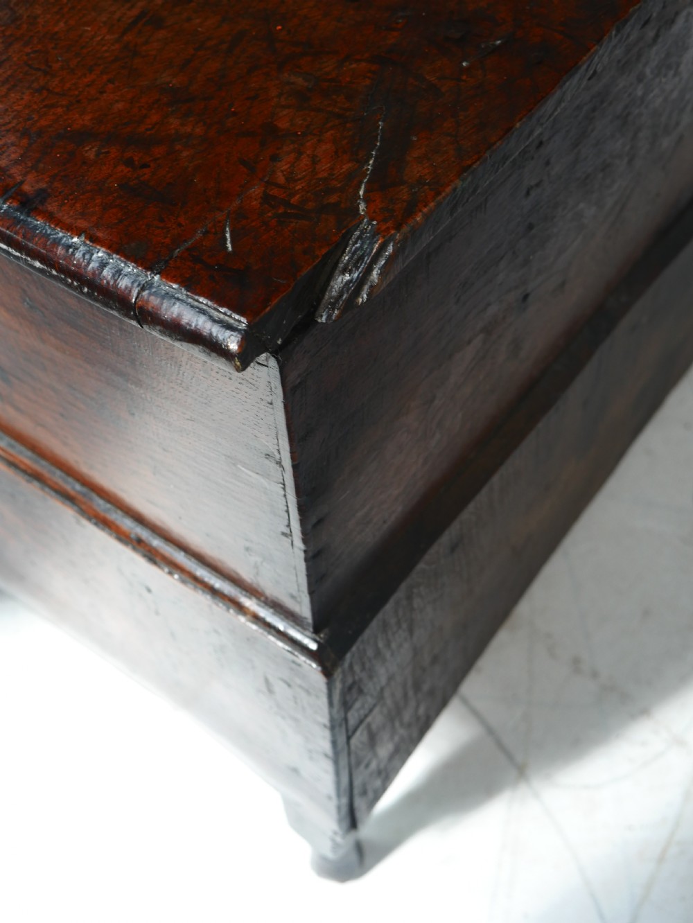 Small Oak Welsh Bach Coffer  Dated 1720s View V