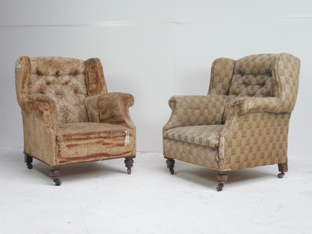 Pair Wing Chairs