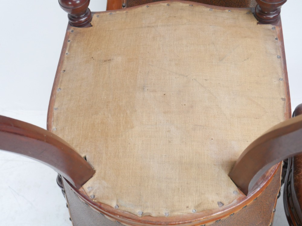 Set of Six Library Side Chairs Dated 1830 View XVI