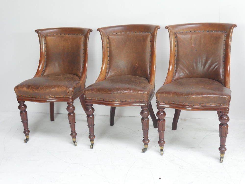 Set of Six Library Side Chairs Dated 1830 View XVIII