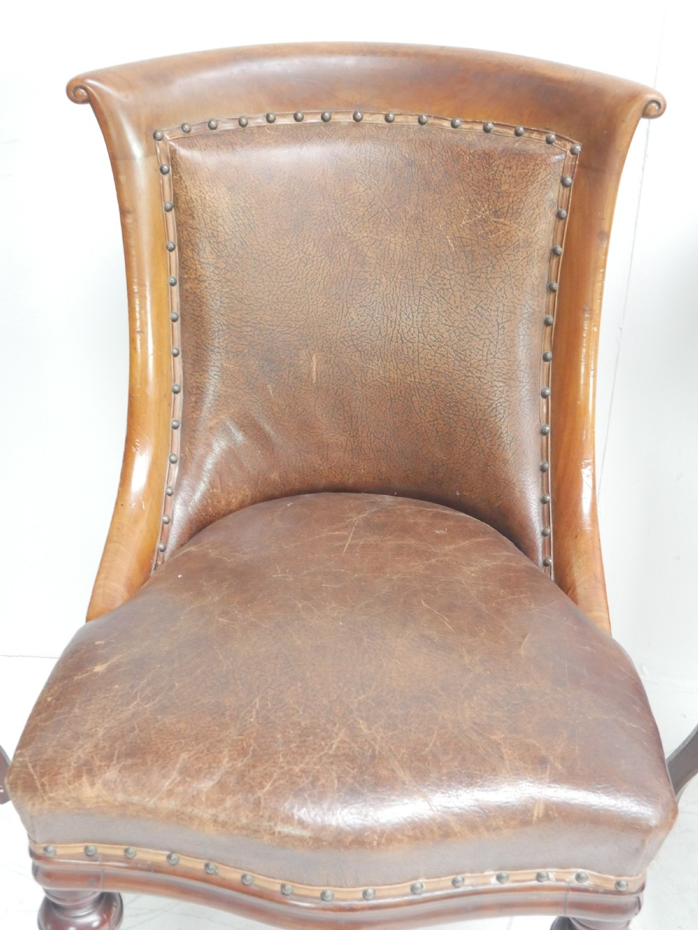 Set of Six Library Side Chairs Dated 1830 View XXVIII