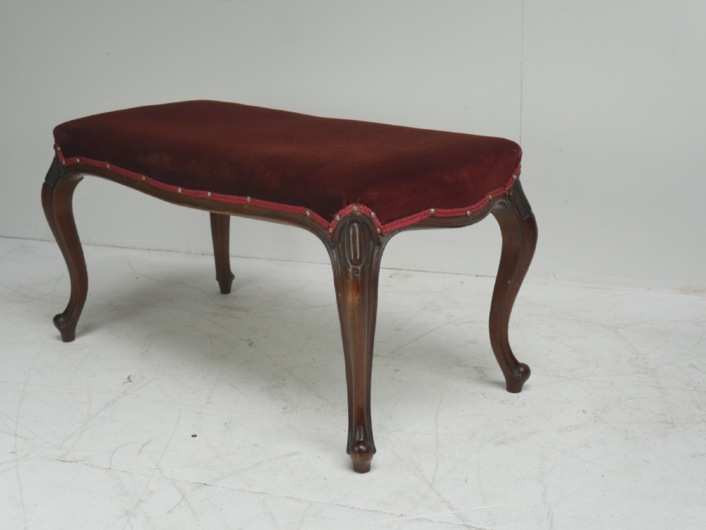 19thC Oblong Stool 96.cm Wide