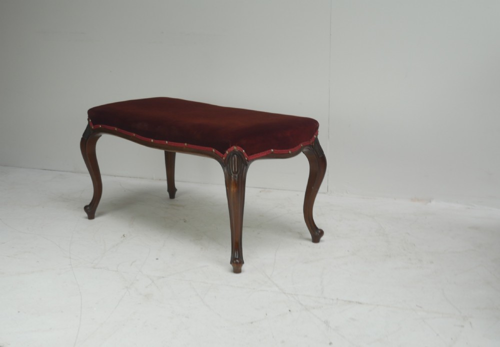 19thC Oblong Stool 96.cm Wide View II