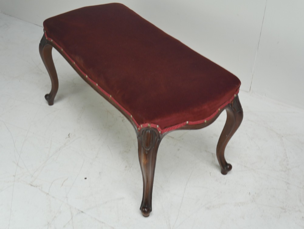 19thC Oblong Stool 96.cm Wide View III