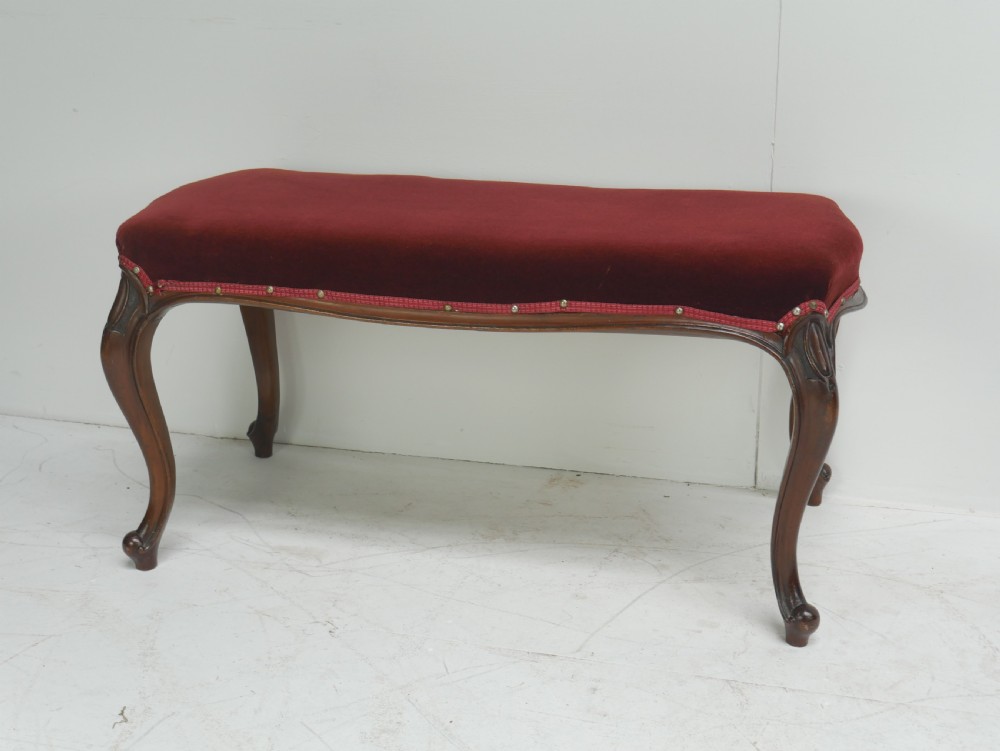 19thC Oblong Stool 96.cm Wide View IX