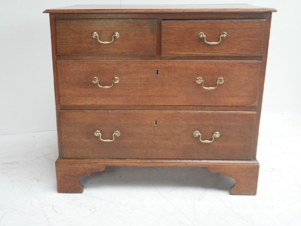 Small Georgian Oak Chest of Drawers 78cm Wide View XI