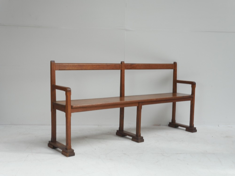Oak Hall Bench Circa 1900 View V