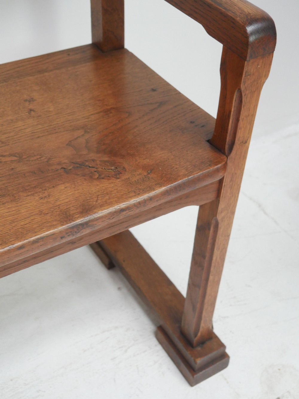 Oak Hall Bench Circa 1900 View VI