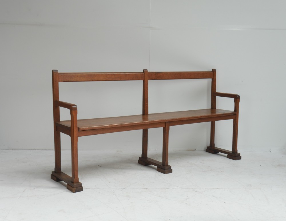 Oak Hall Bench Circa 1900 View XIV