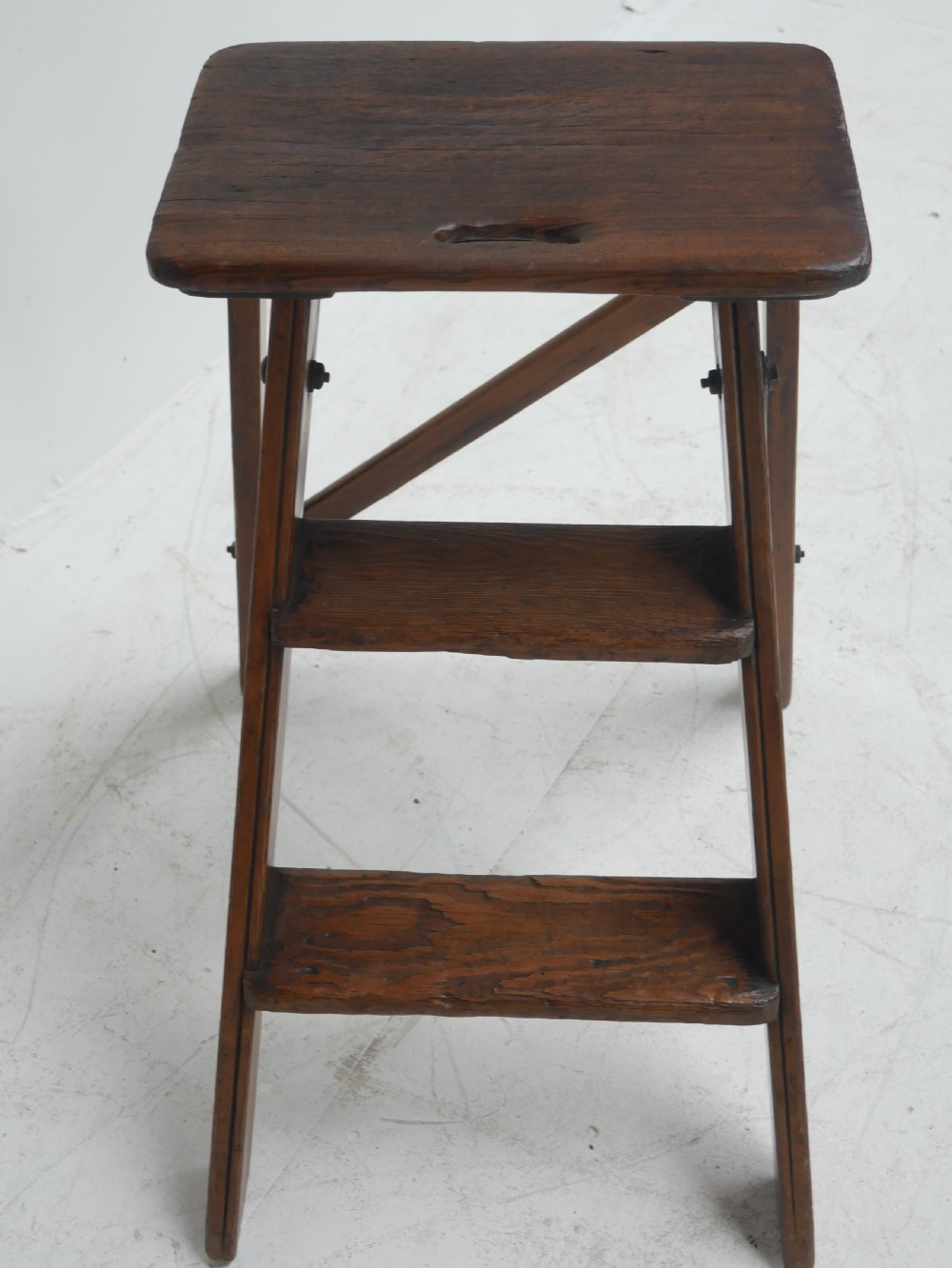 Pine Folding Kitchen Steps View II