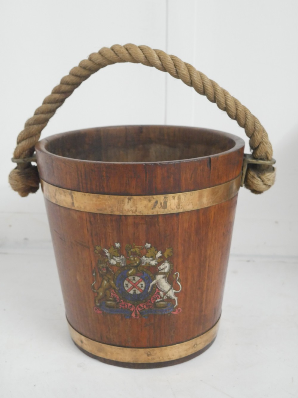Royal Navy Oak Fire Bucket View X