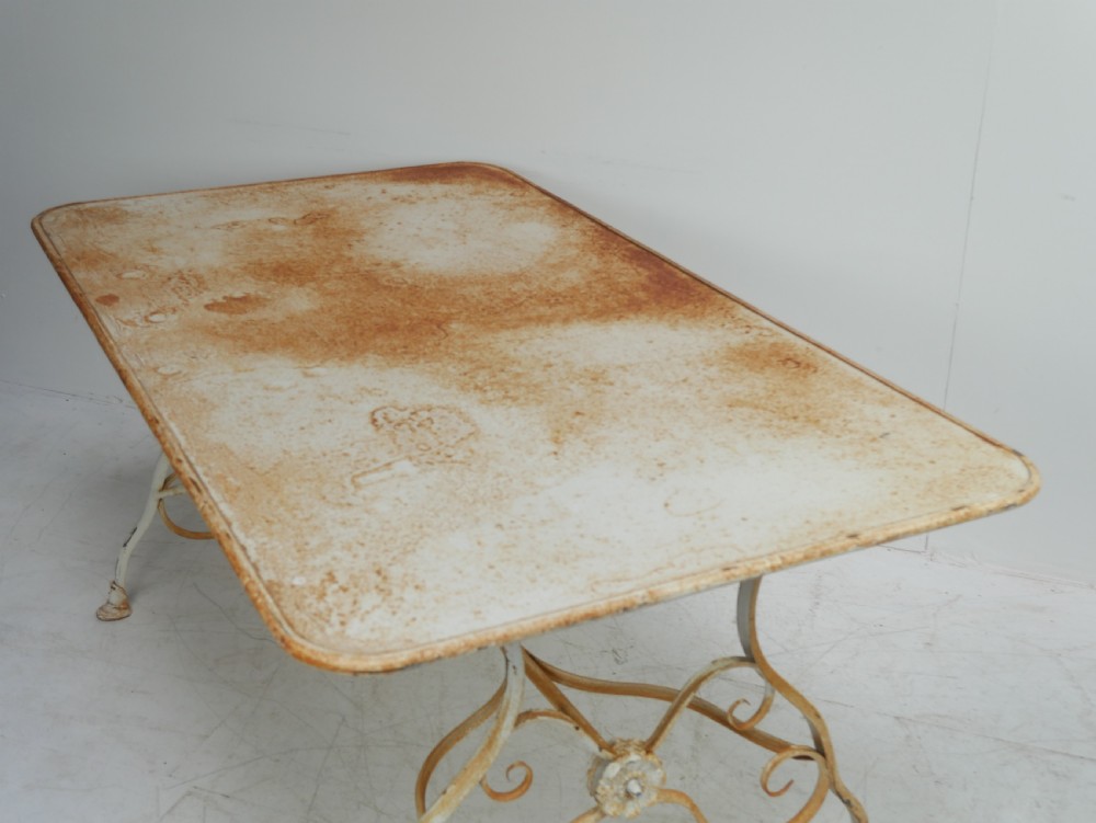 French Iron & Metal Garden Table View IV
