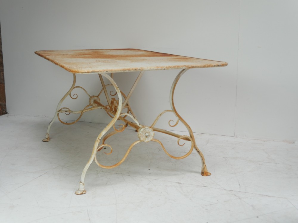French Iron & Metal Garden Table View IX