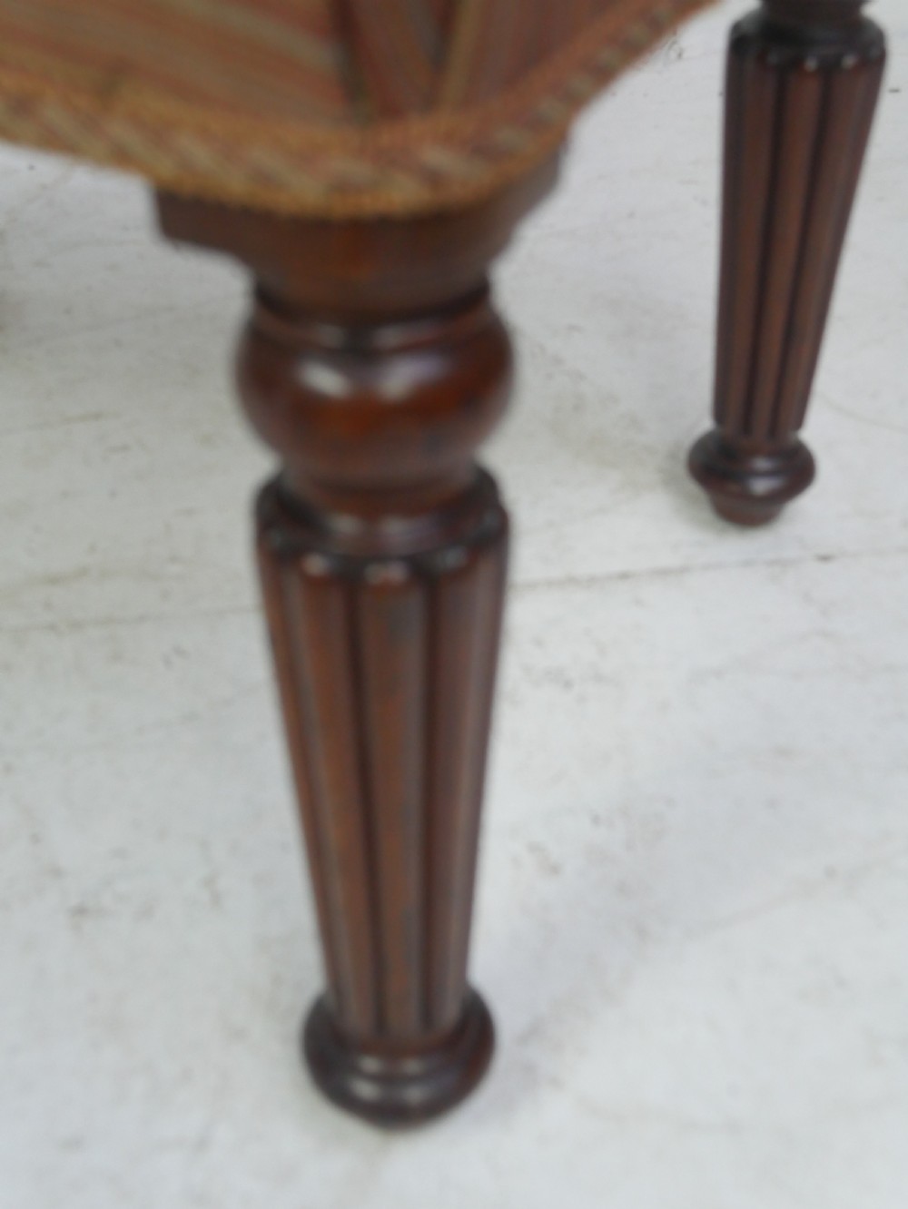 19thC Oblong Mahogany Stool View II