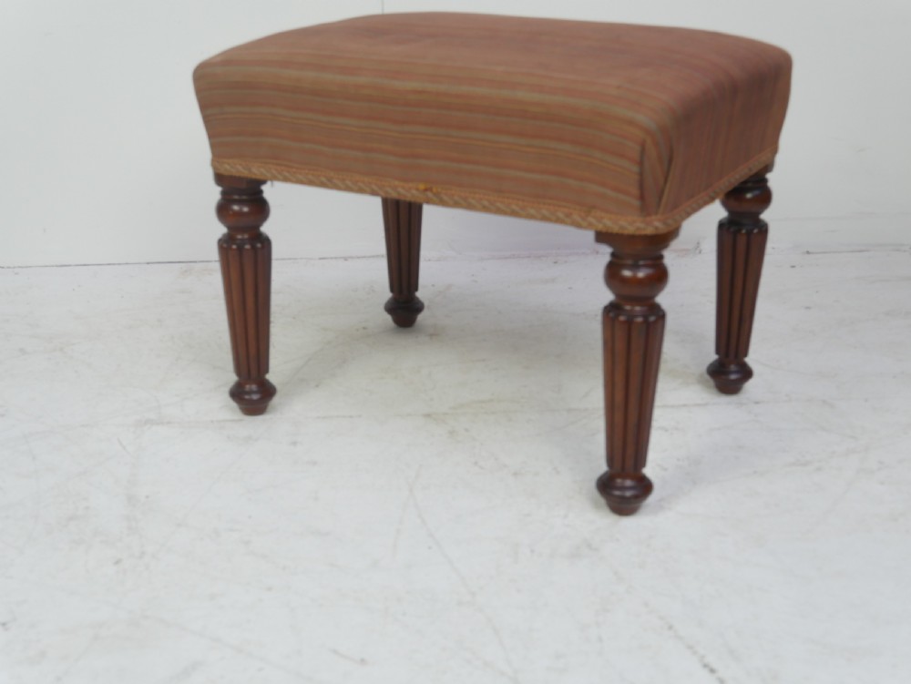 19thC Oblong Mahogany Stool View VI