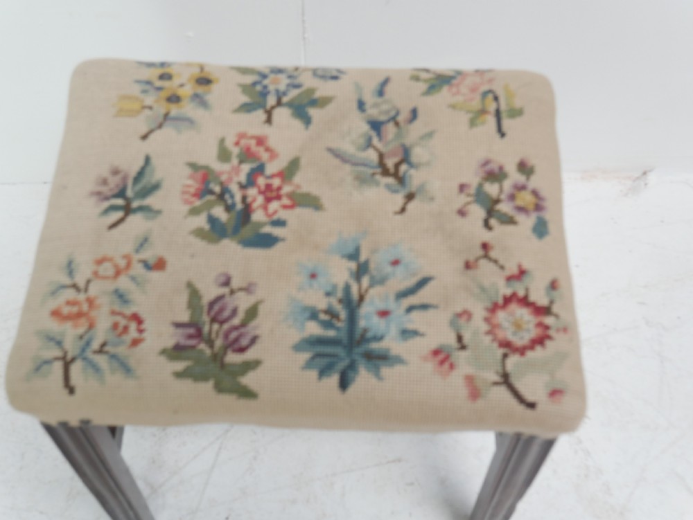 Georgian Needlepoint Stool View II