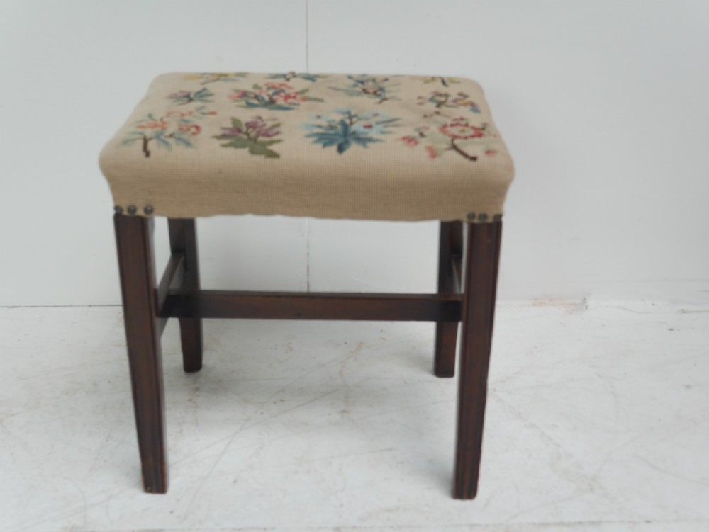 Georgian Needlepoint Stool View IV