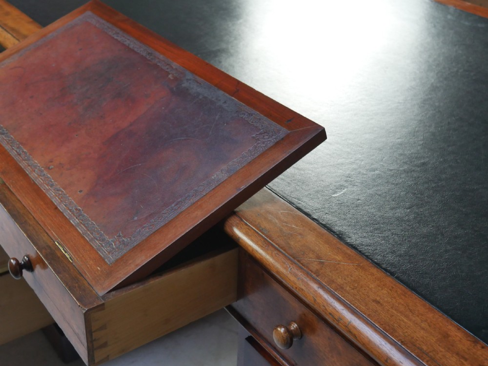 Scottish Mahogany Partners Desk View XI