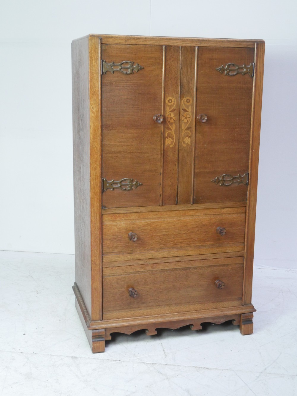 1920s Oak Tallboy