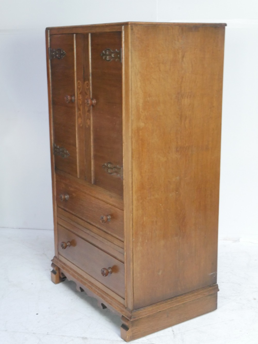 1920s Oak Tallboy View IV