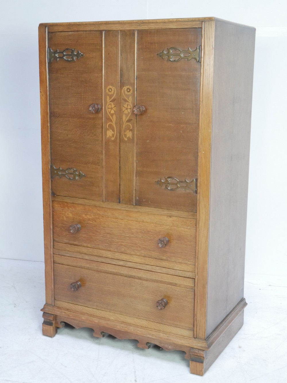 1920s Oak Tallboy View XVIII