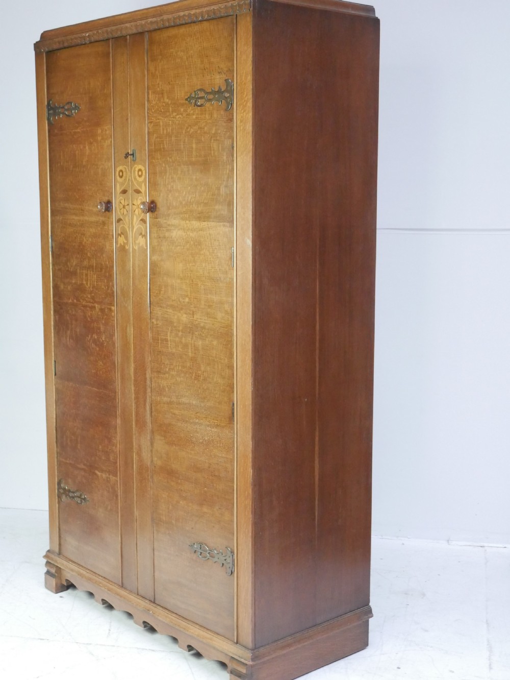 1920s Oak Wardrobe View VI