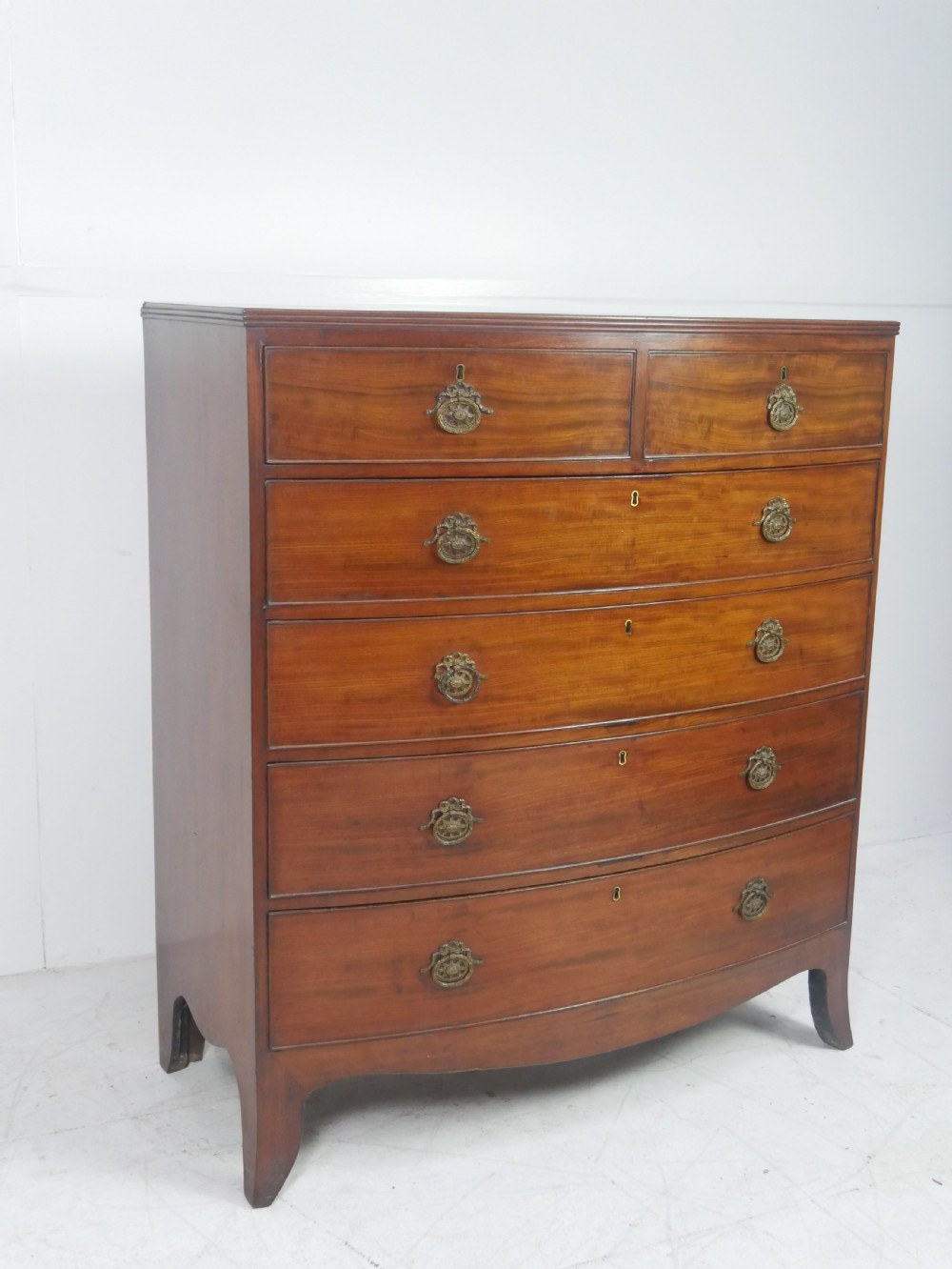 Tall Regency Bow Chest of Drawers View III