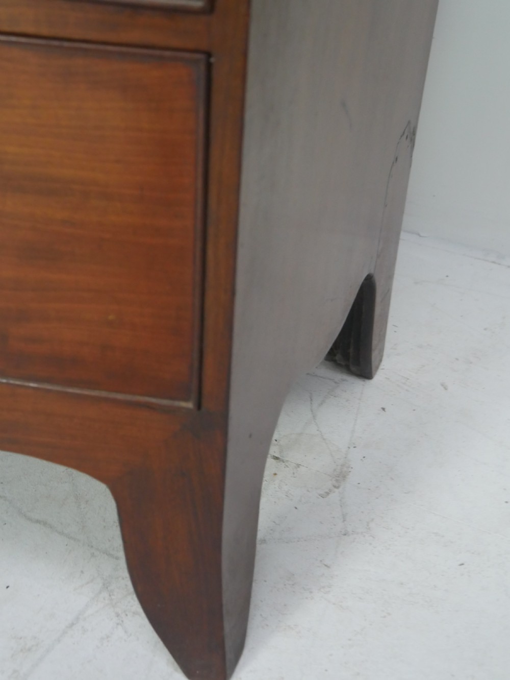 Tall Regency Bow Chest of Drawers View V
