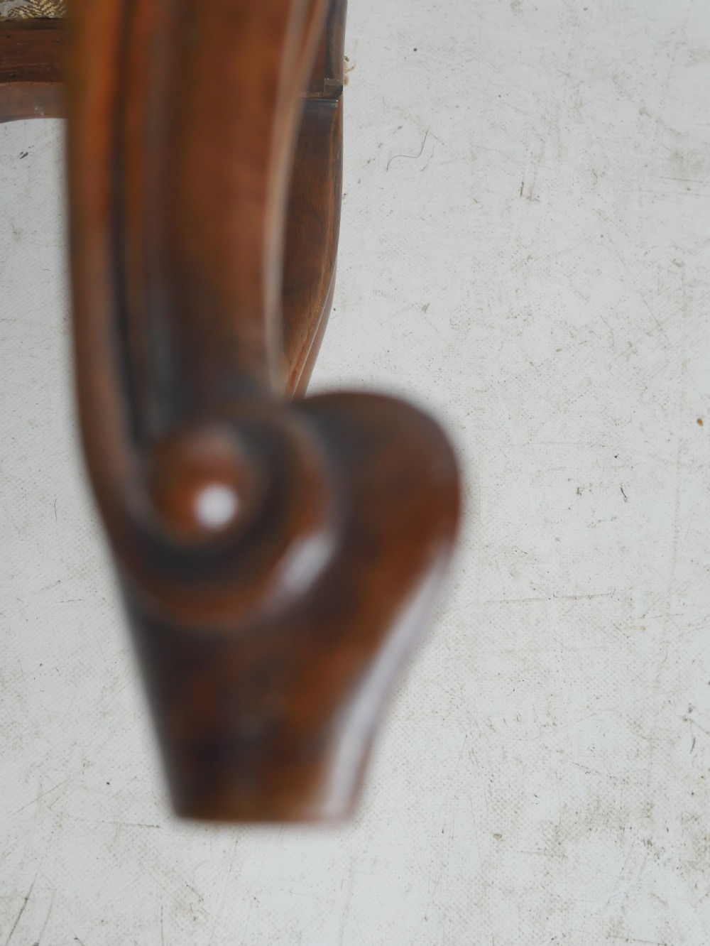 19thC walnut Stool View V