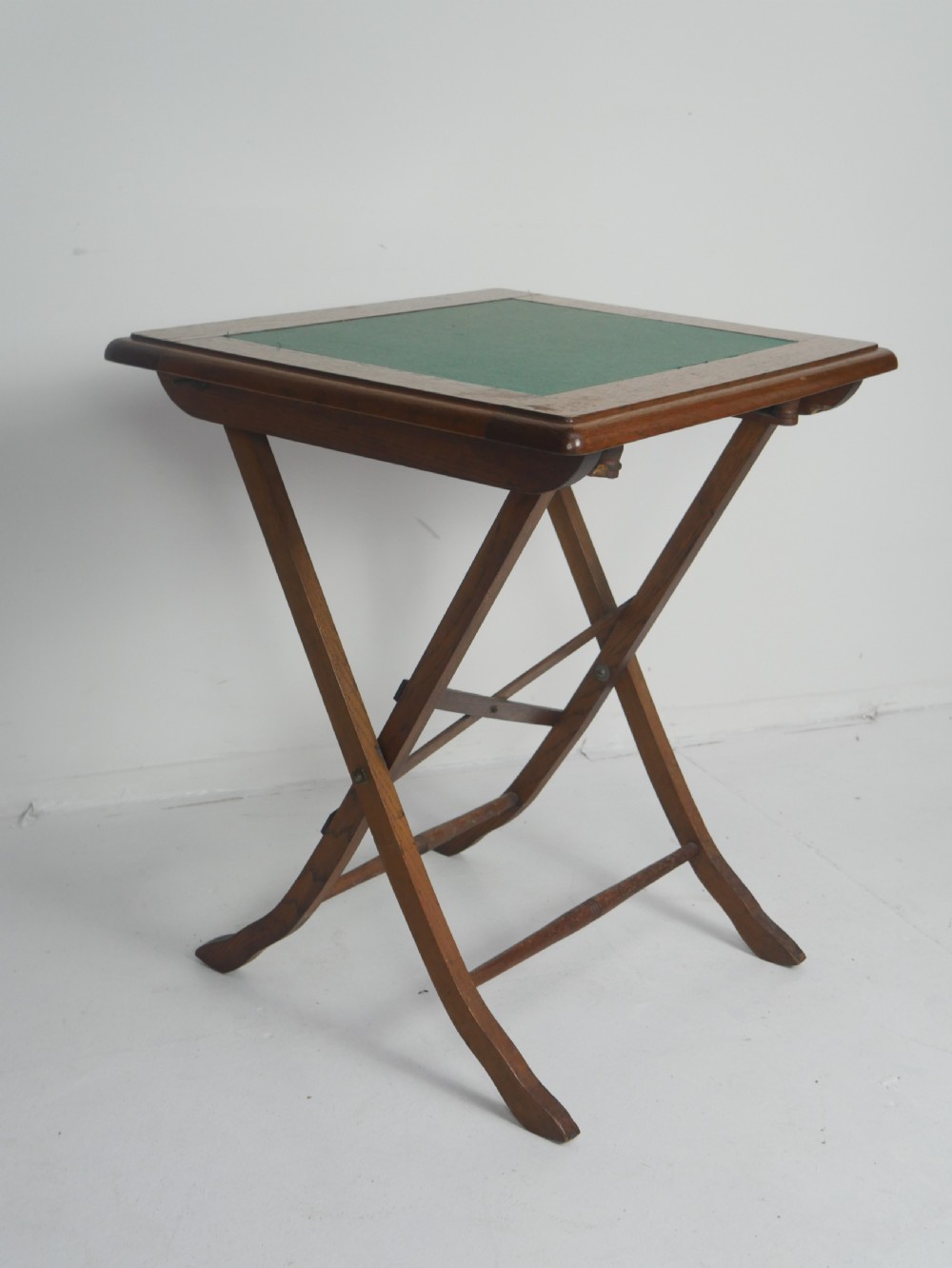 Folding Oak Games Side Table View VI