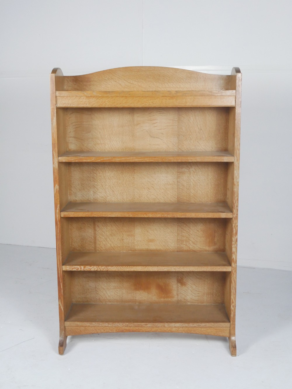 Heals Oak Bookcase 122cm High View VI