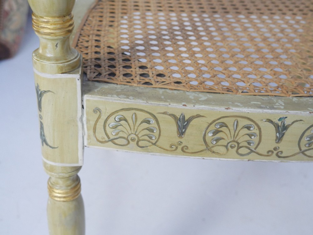 Pair 19thC Decorated Armchairs View IV