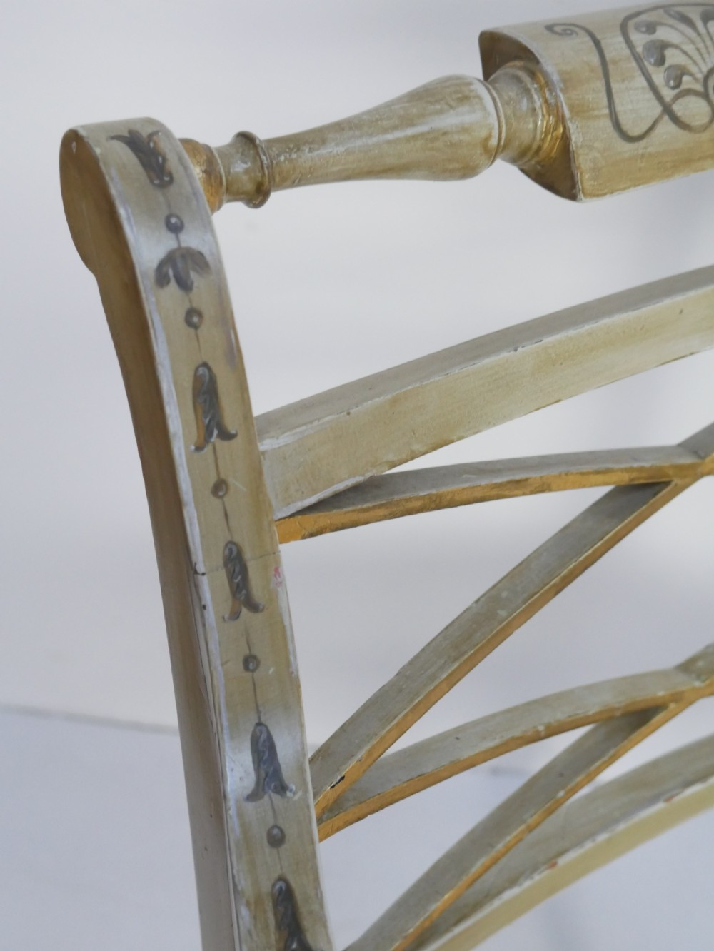 Pair 19thC Decorated Armchairs View VII