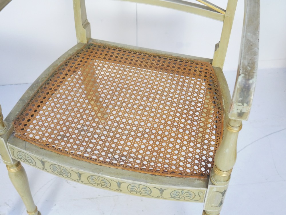 Pair 19thC Decorated Armchairs View IX