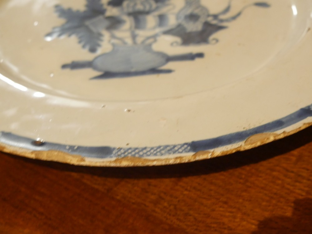 18thC Delft Charger 37.cm Wide View VI