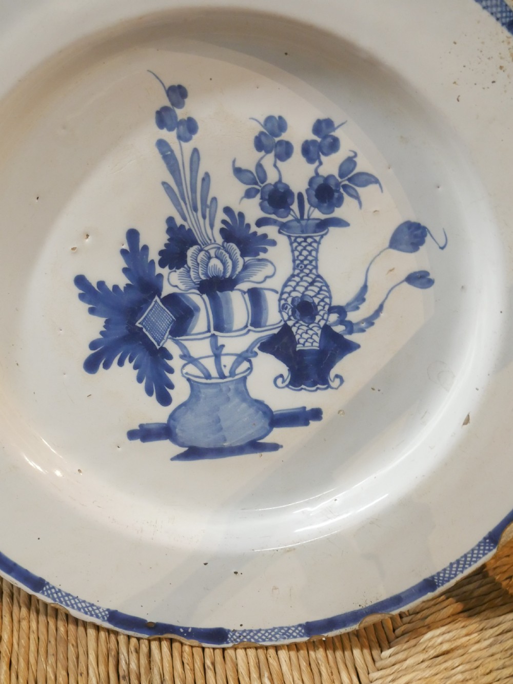 18thC Delft Charger 37.cm Wide View VIII