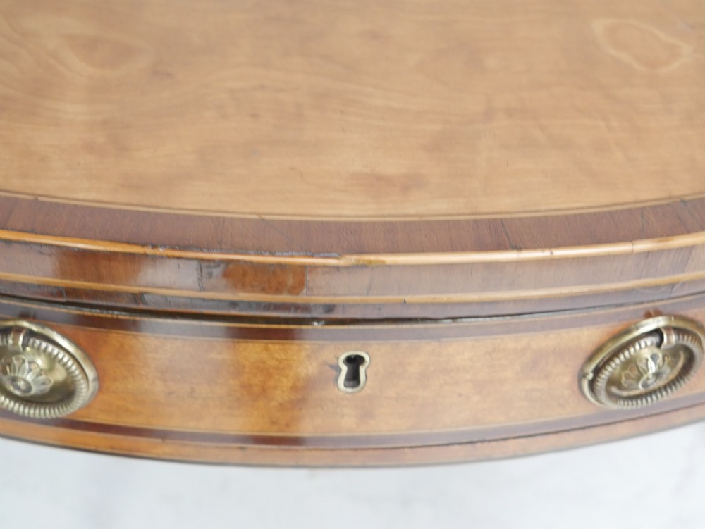 18thC Satinwood Demi Lune Table View III