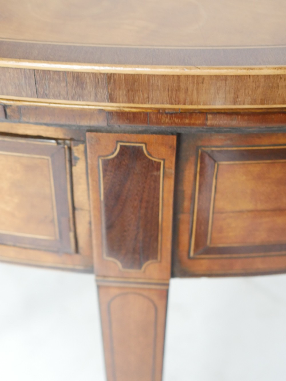 18thC Satinwood Demi Lune Table View IV