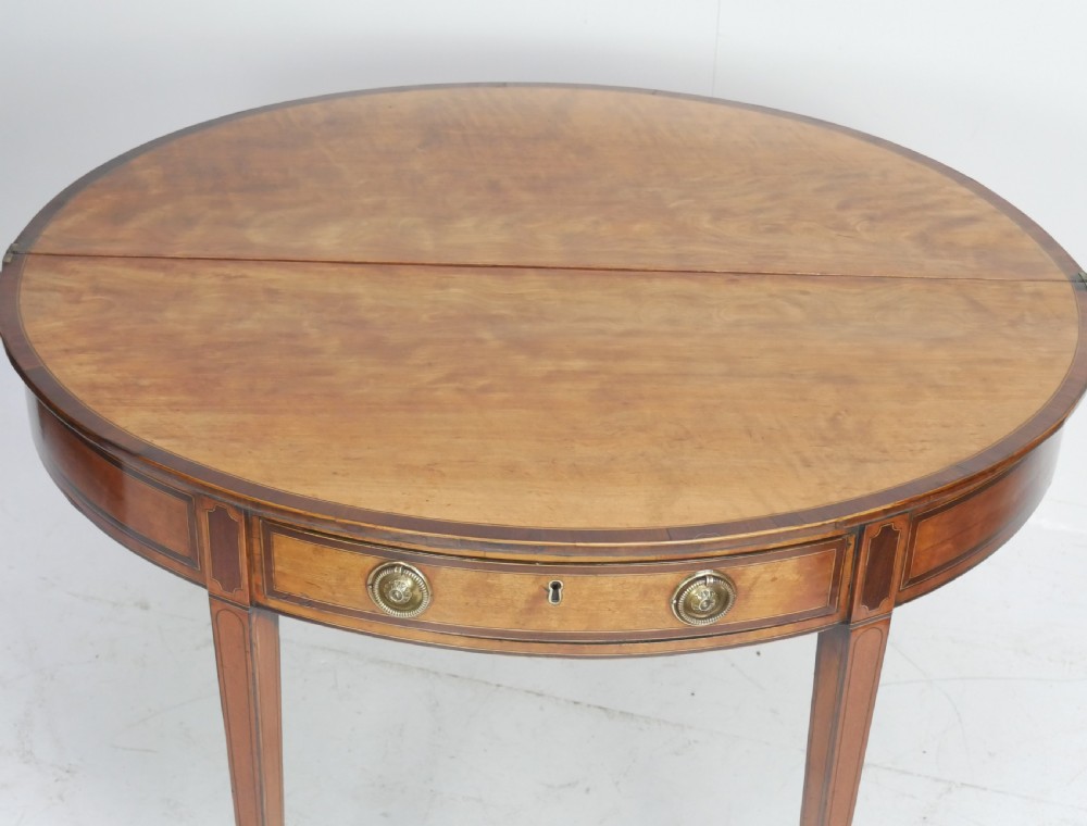 18thC Satinwood Demi Lune Table View XIII