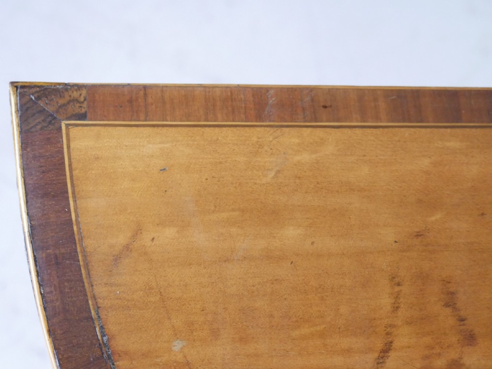 18thC Satinwood Demi Lune Table View XIV